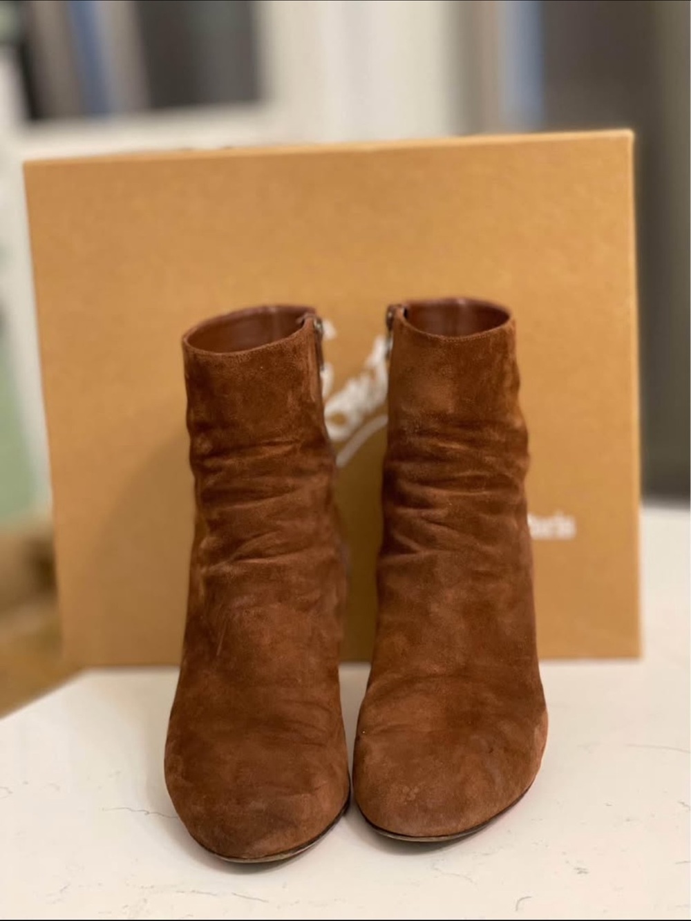 Christian Louboutin Chestnut Suede Ankle Boots